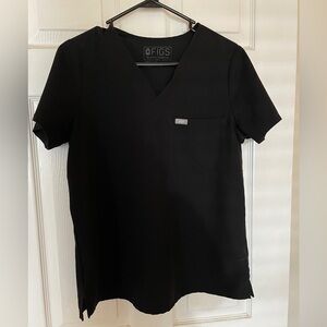 Figs Black Catarina scrub top Size small